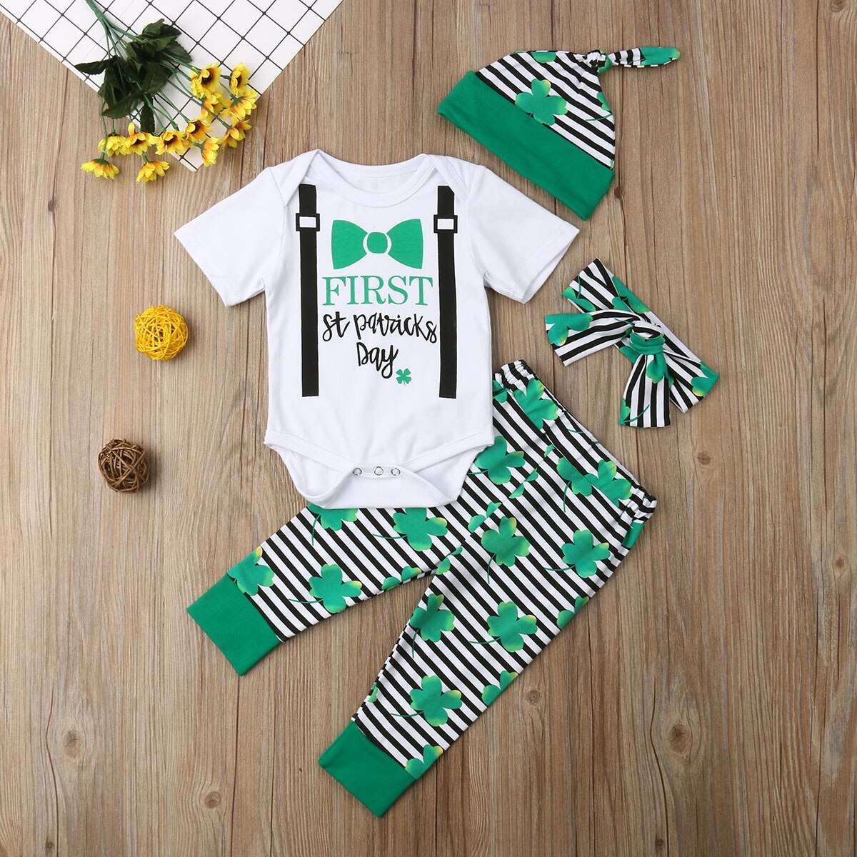 3Pcs Baby Boys Girls Clothes Sets Newborn Babies