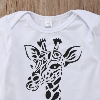 3Pcs Baby Giraffe Clothes Sets Newborn Babies Boy