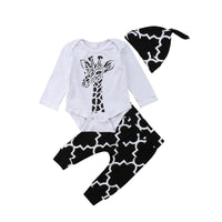 3Pcs Baby Giraffe Clothes Sets Newborn Babies Boy