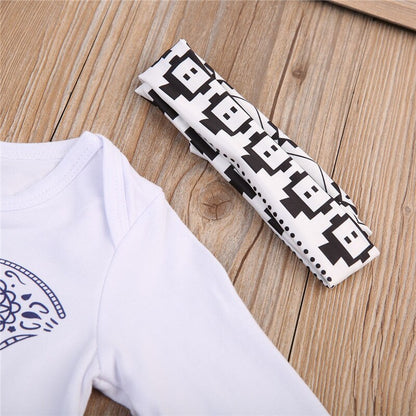 3pcs Baby Bodysuit Sets Newborn Infant Babies Boy