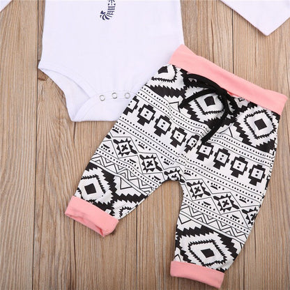 3pcs Baby Bodysuit Sets Newborn Infant Babies Boy