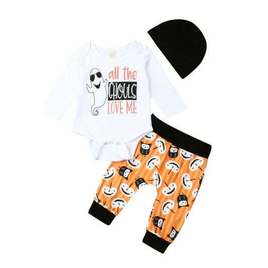 3pcs Baby Halloween Clothes Set Newborn Babies Boy