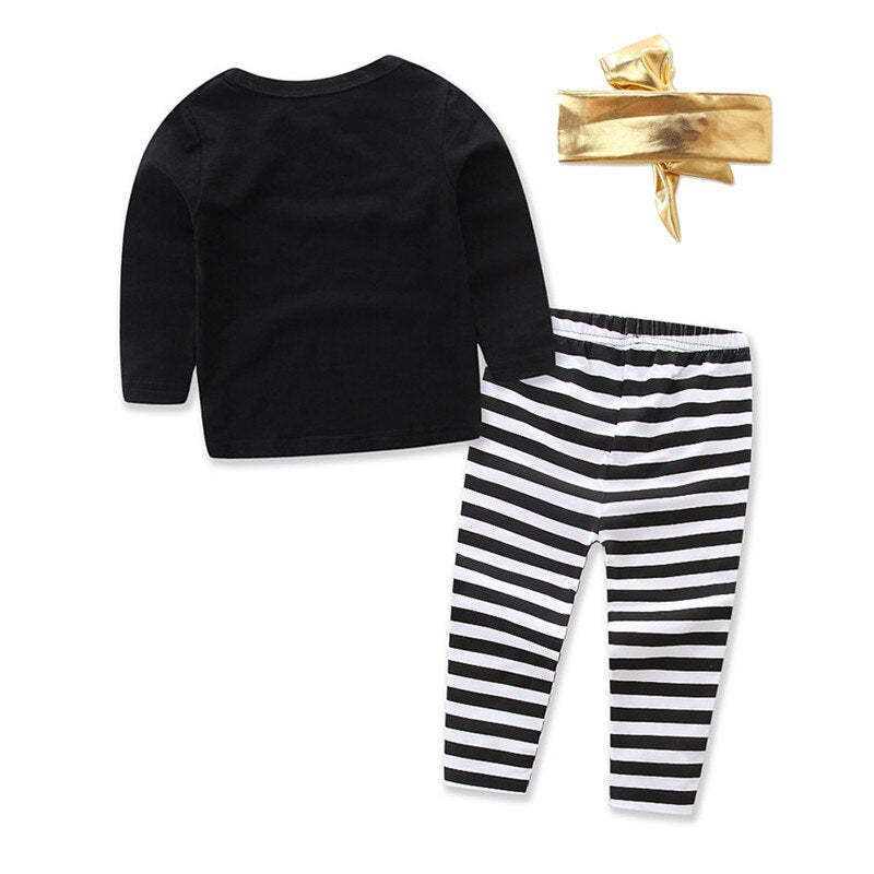 3pcs Kid NewBorn Baby Girl Infant Kid Set Babies T