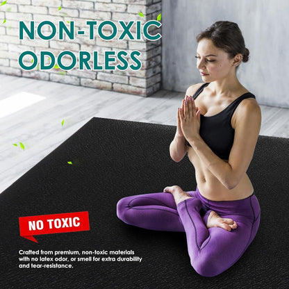 Large Exercise Mat, 8' X 4'X 1/4" Extra Durable Workout Mats for Home Gym Flo...