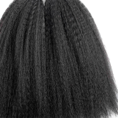 Premium #1B Natural Black Kinky Straight Tape-In Hair Extensions |