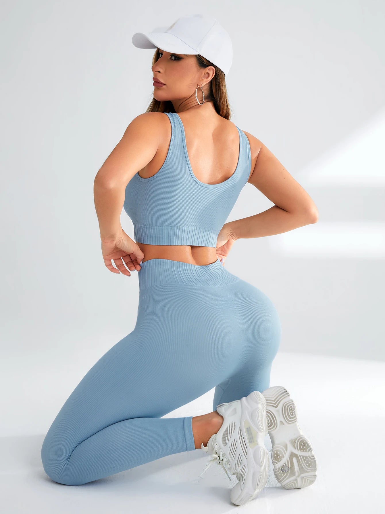 2 Piece Workout Sets for Women High Waisted Leggings Sports Bra Womens 2 Piece Workout Set for Yoga Gym