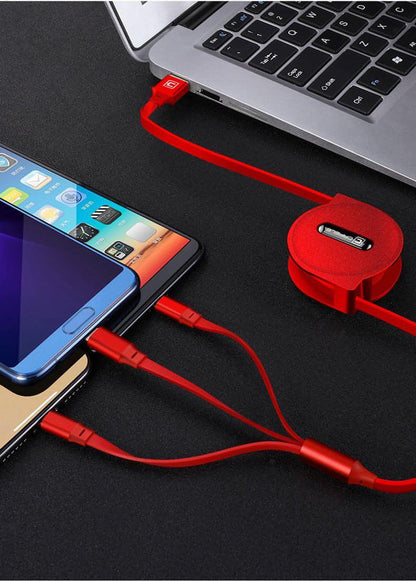 TriFlex™ – Telescopic 3-in-1 Charging Cable