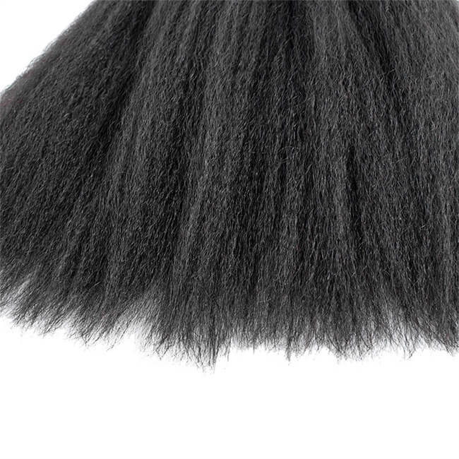 Premium #1B Natural Black Kinky Straight Tape-In Hair Extensions |