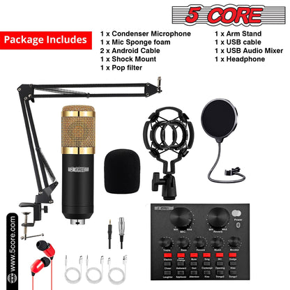 xyz5Core Recording Microphone Podcast Bundle Professional Condenser