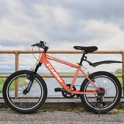 RideStart™ – 20" Kids Mountain Bike (7-Speed, Orange)