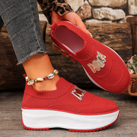 Colorful Canvas Platform Sneakers