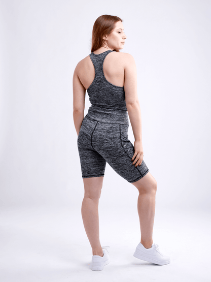 JupiterGear High-Waisted Workout Shorts with Pockets & Criss Cross Des