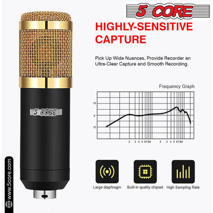 xyz5Core Recording Microphone Podcast Bundle Professional Condenser