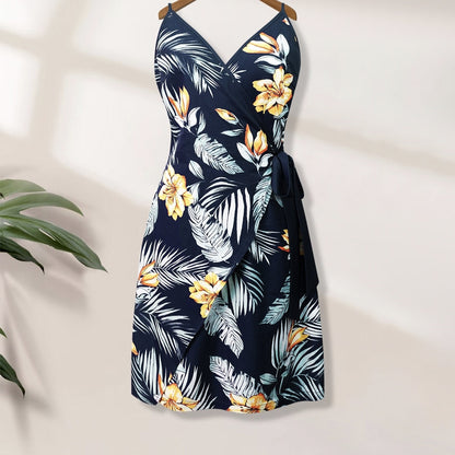 Women Holiday Style Fashionable Off-Shoulder Lace-Up Dress