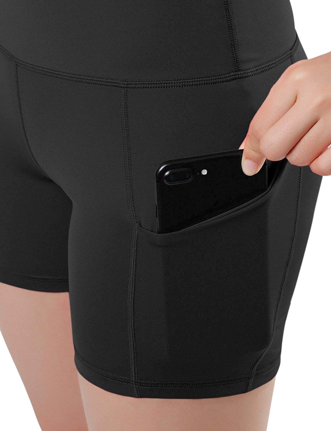 JupiterGear Jolie High-Waisted Athletic Shorts with Hip Pockets