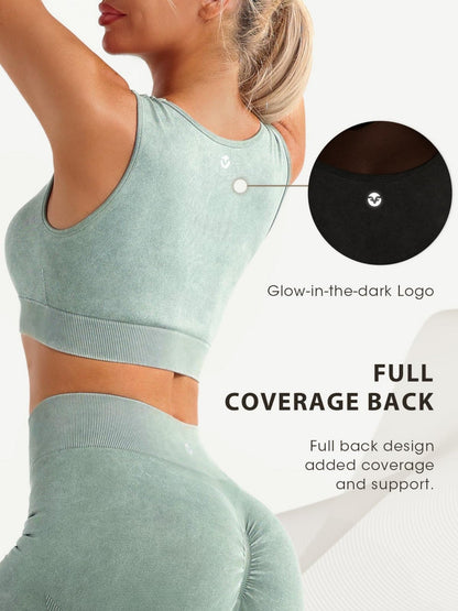 Women Sports Bra Removable Running Short Tank Top