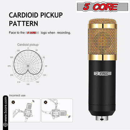 xyz5Core Recording Microphone Podcast Bundle Professional Condenser