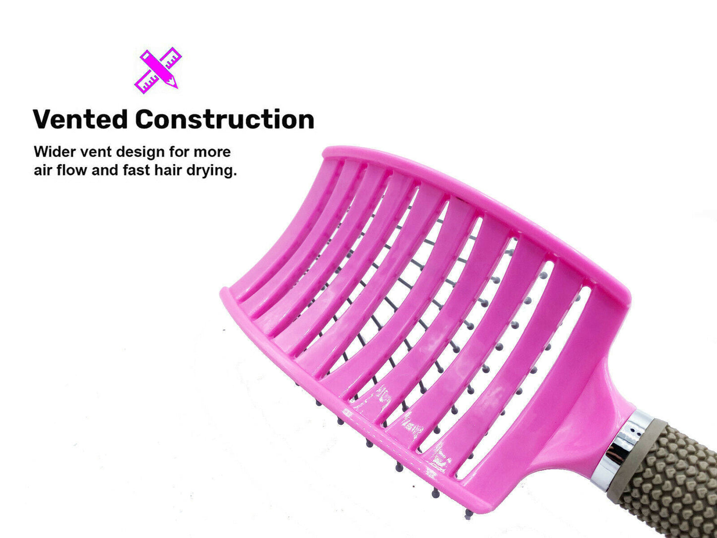 Anti-Static Curled Wet Hair Curling Brush Styling Tool