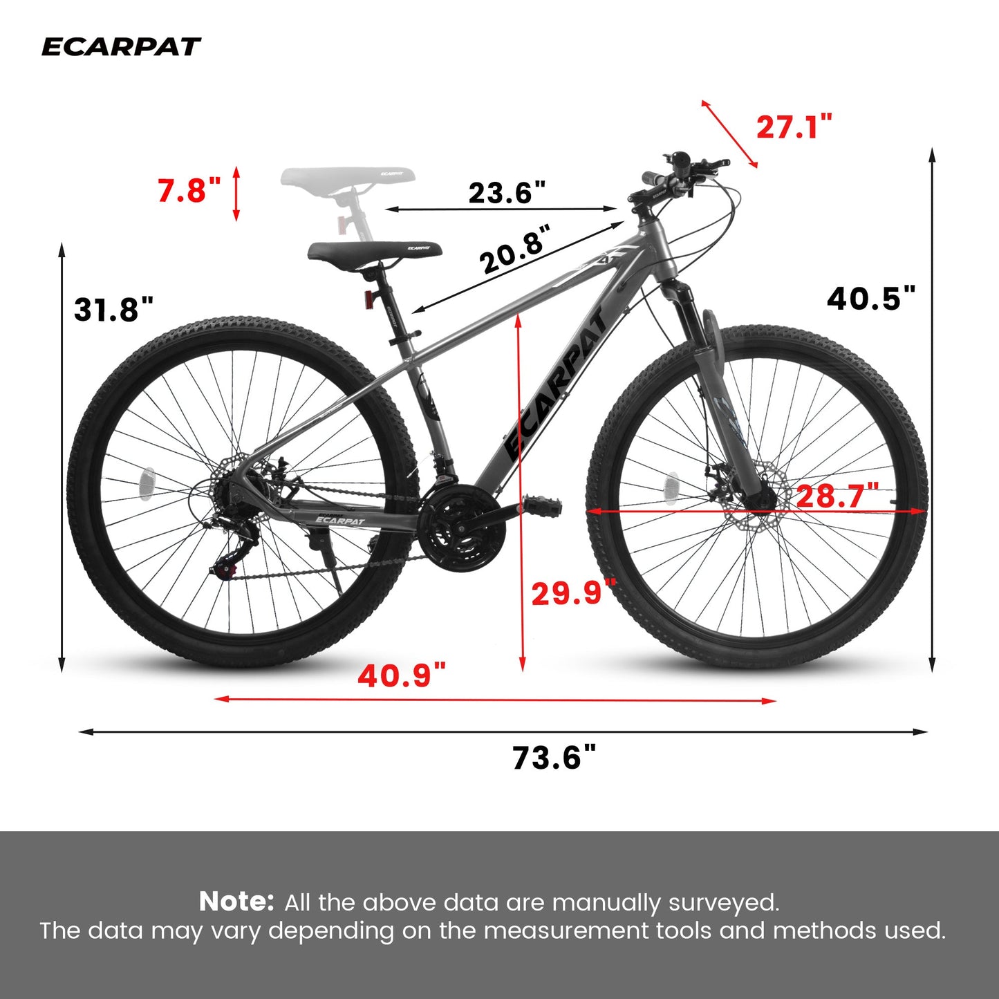 Ecarpat™ City-Cruizer – 29" Pro-Series Mountain Bike (21-Speed)