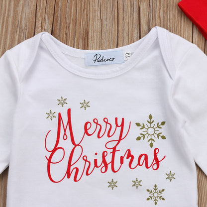Babies 3 pcs Xmas Stripes Clothing Set Newborn