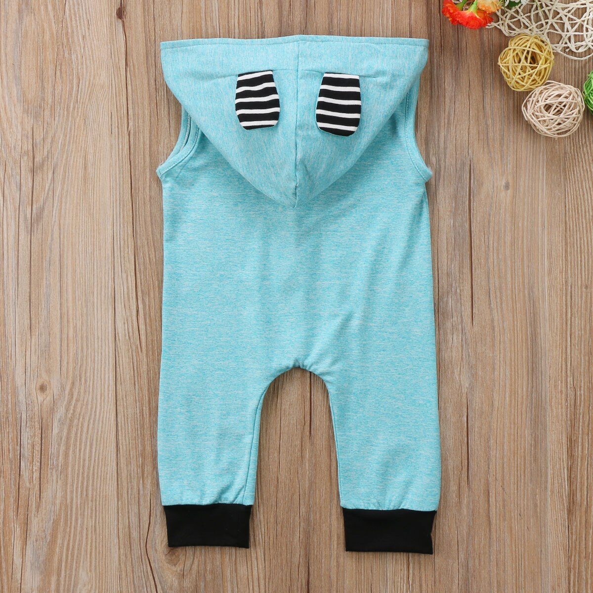 Babies 3D Ear Hooded Sleeveless Rompers Newborn