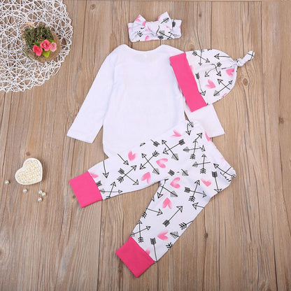 Babies 4Pcs Letters Arrows Clothing Set Newborn