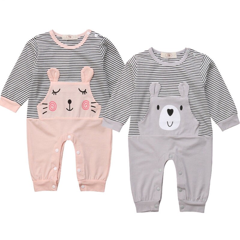 Babies Cartoon Romper Clothes Baby Boy Girl Bear