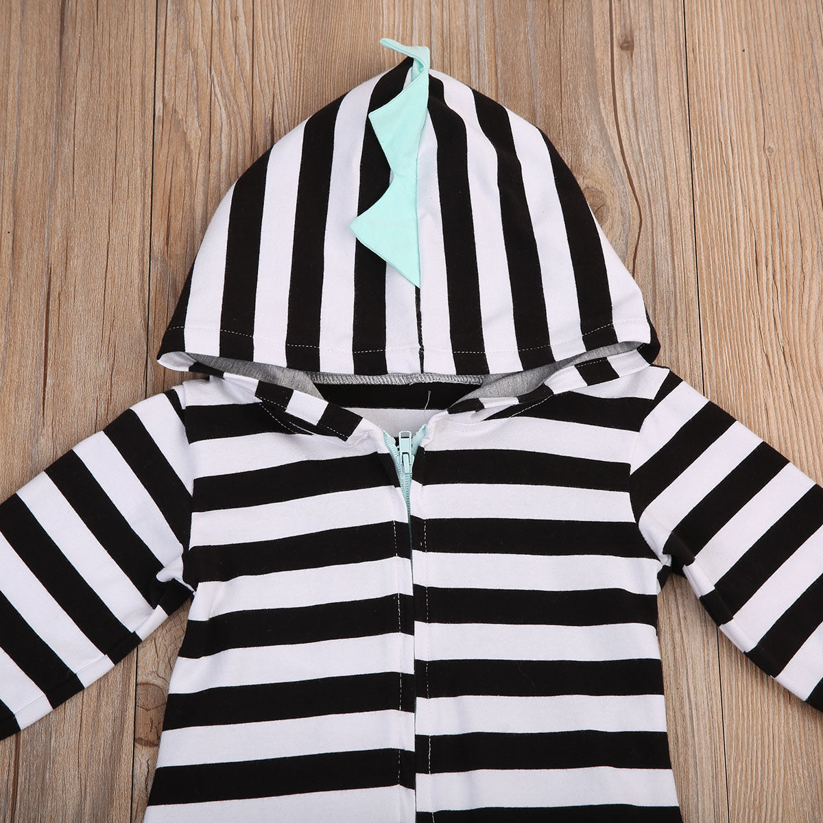 Babies Dinosaur Hooded Zipper Rompers Infant Baby