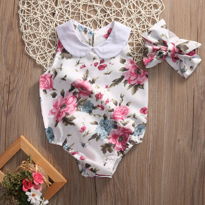 Babies Floral Bodysuits Infant Baby Girl Flower