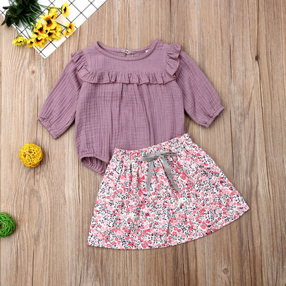 Babies Floral Clothes Set Newborn Baby Girl Long