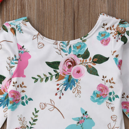 Babies Floral One piece Bodysuit Infant Baby Girls