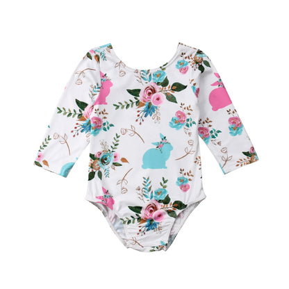 Babies Floral One piece Bodysuit Infant Baby Girls