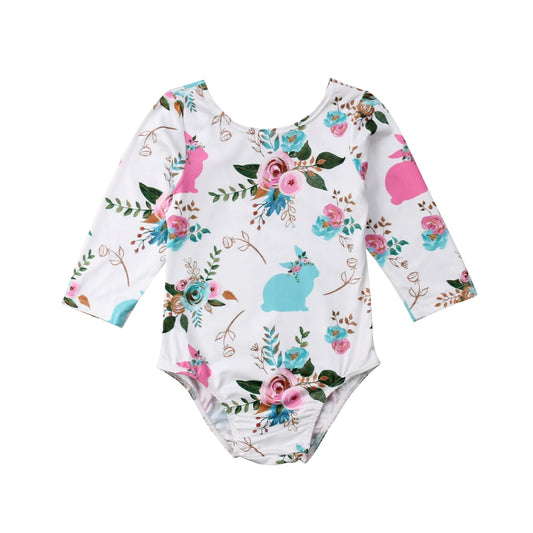 Babies Floral One piece Bodysuit Infant Baby Girls