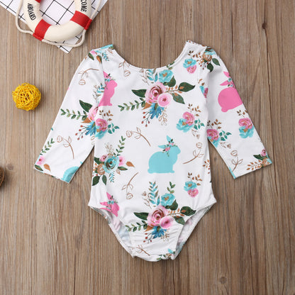 Babies Floral One piece Bodysuit Infant Baby Girls