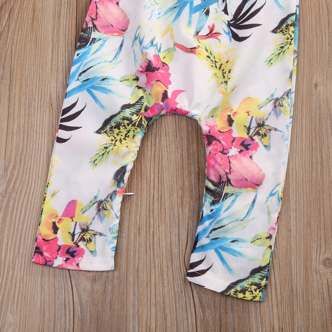 Babies Girls Summer Floral Rompers Baby Kids