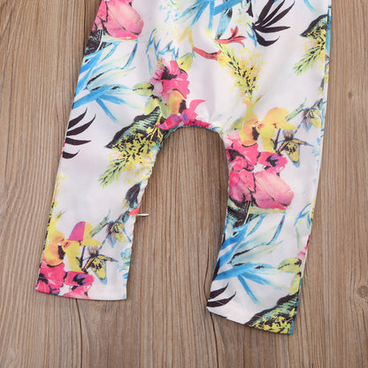 Babies Girls Summer Floral Rompers Baby Kids