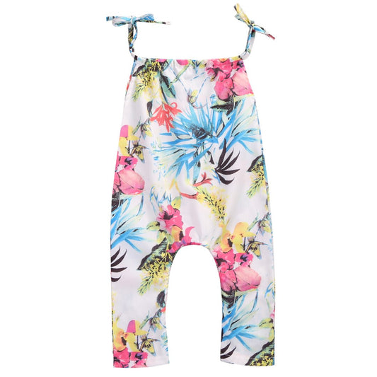 Babies Girls Summer Floral Rompers Baby Kids