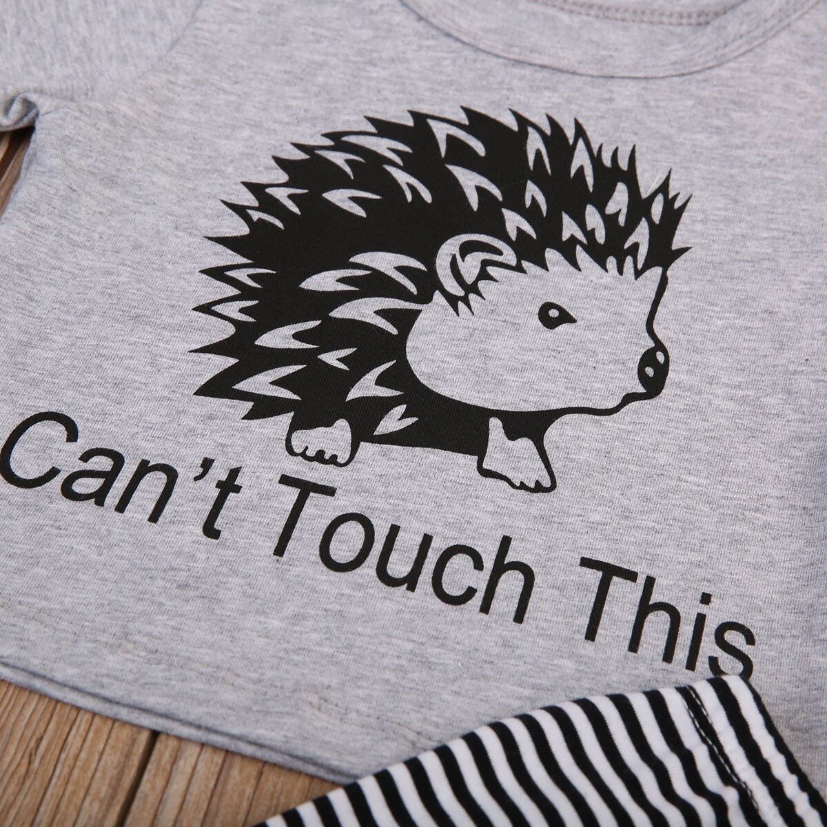 Babies Letters T shirt Top+Striped Pants Clothing