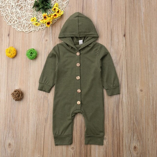 Babies Long Sleeve Fashion Hooded Toddler Infant