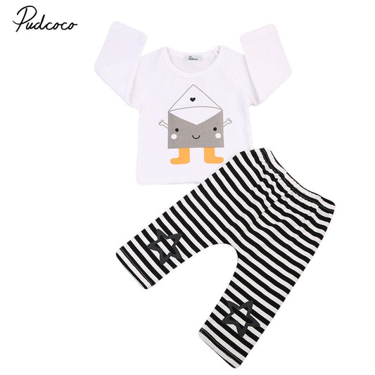 Babies Mail Printing T shirt Clothing Set NEW