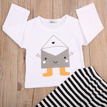 Babies Mail Printing T shirt Clothing Set NEW