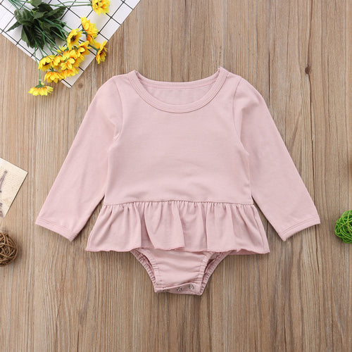 Babies Newborn Baby Girl Ruffle Skirtied  Bodysuit