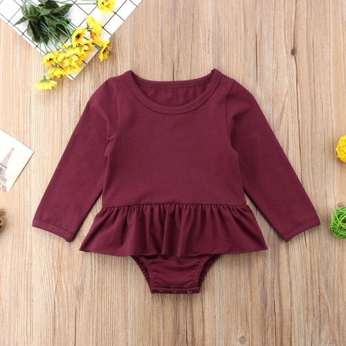 Babies Newborn Baby Girl Ruffle Skirtied  Bodysuit