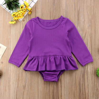 Babies Newborn Baby Girl Ruffle Skirtied  Bodysuit