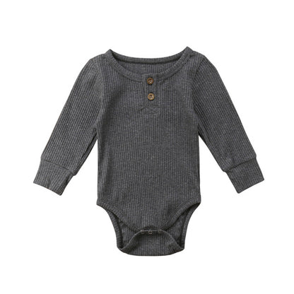 Babies Plain Bodysuit Clothes Newborn Toddler Baby