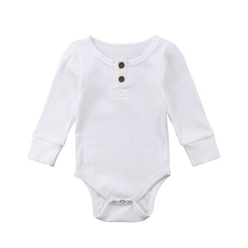 Babies Plain Bodysuit Clothes Newborn Toddler Baby