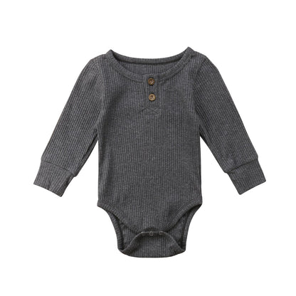 Babies Plain Bodysuit Clothes Newborn Toddler Baby