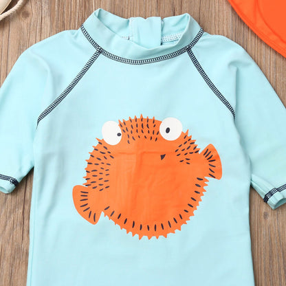 Babies Puffer Fish One piece Swimsuit Baby Kid