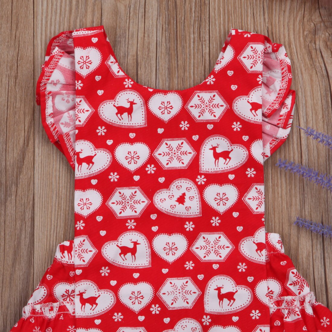 Babies Red Layered Christmas Bodysuit Newborn Baby