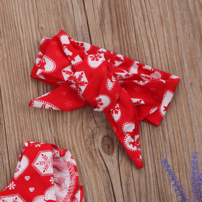 Babies Red Layered Christmas Bodysuit Newborn Baby